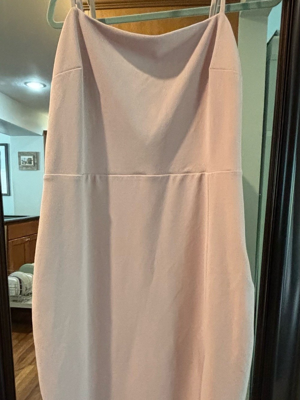 Express Blush Pink Cowl Neck Bodycon Dress Medium